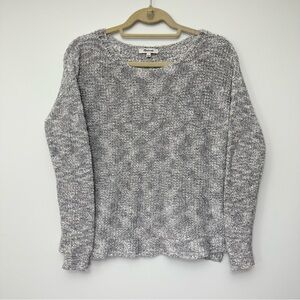 Madewell‎ Women's Heather Knit Sweater Gray and White Size Small
